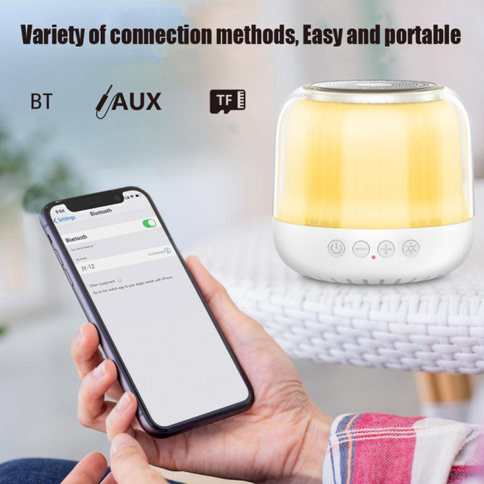 JY12 Altavoz Bluetooth inalámbrico con luz LED RGB de pantalla completa