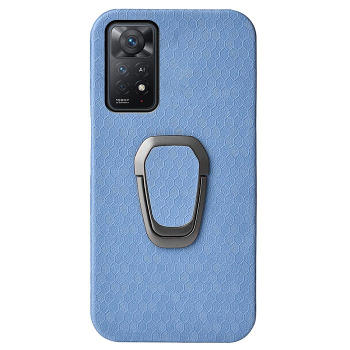 Para Xiaomi Redmi Note 11 Pro Global Ring Holder Honeycomb PU Phone Case, For Xiaomi Redmi Note 11 Pro Global