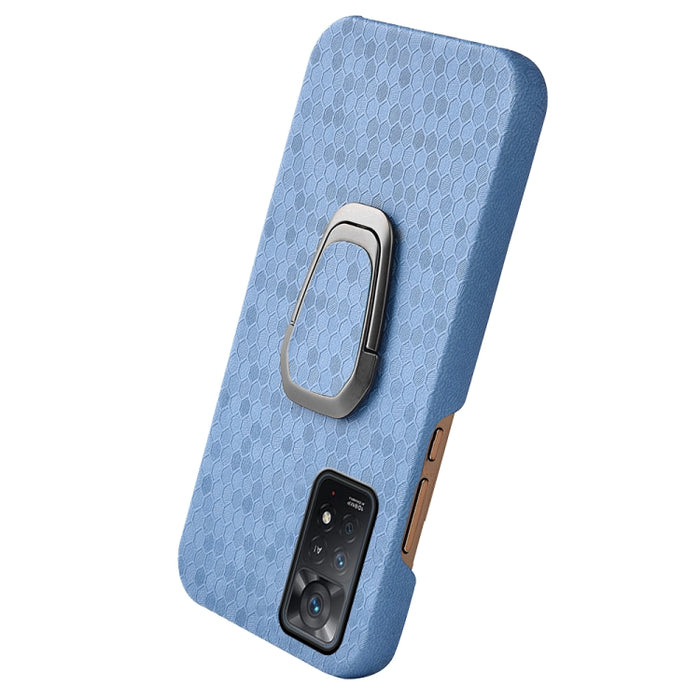 Para Xiaomi Redmi Note 11 Pro Global Ring Holder Honeycomb PU Phone Case, For Xiaomi Redmi Note 11 Pro Global