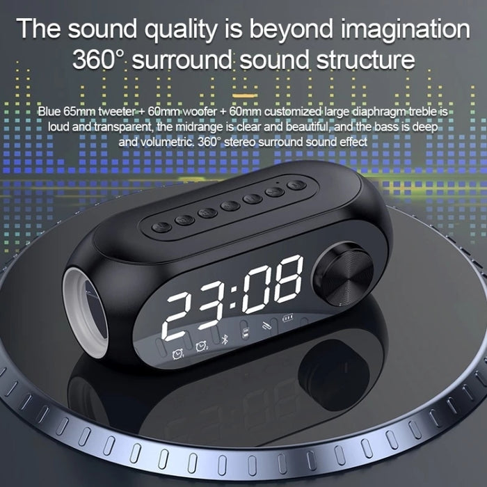 AEC S8 Despertador Altavoces Bluetooth con soporte de luz LED TF / FM, S8