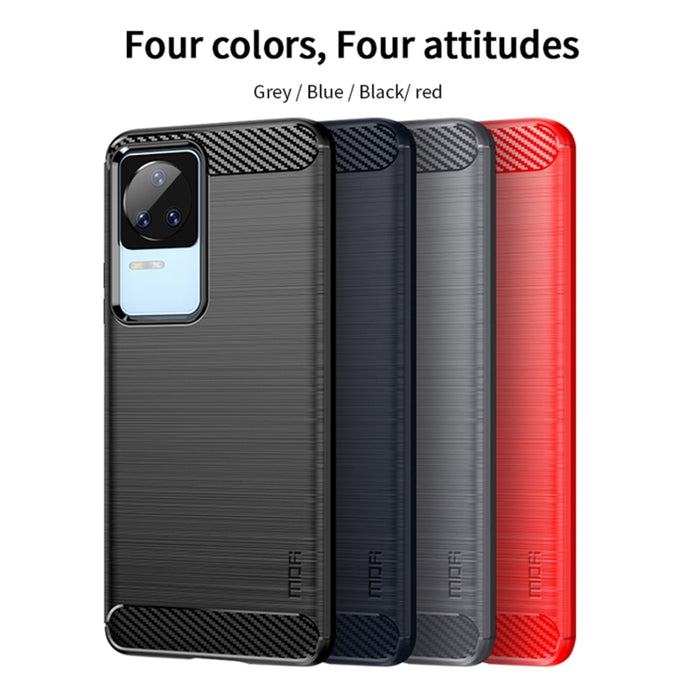 Estuche de TPU suave de fibra de carbono cepillado suave de MOFI, For Xiaomi Redmi K40S, For Xiaomi Redmi K50 / K50 Pro, For Xiaomi Redmi 10C, For Xiaomi Poco X4 Pro 5G, For Xiaomi 12 / 12X, For Xiaomi 12 Pro                                            ...