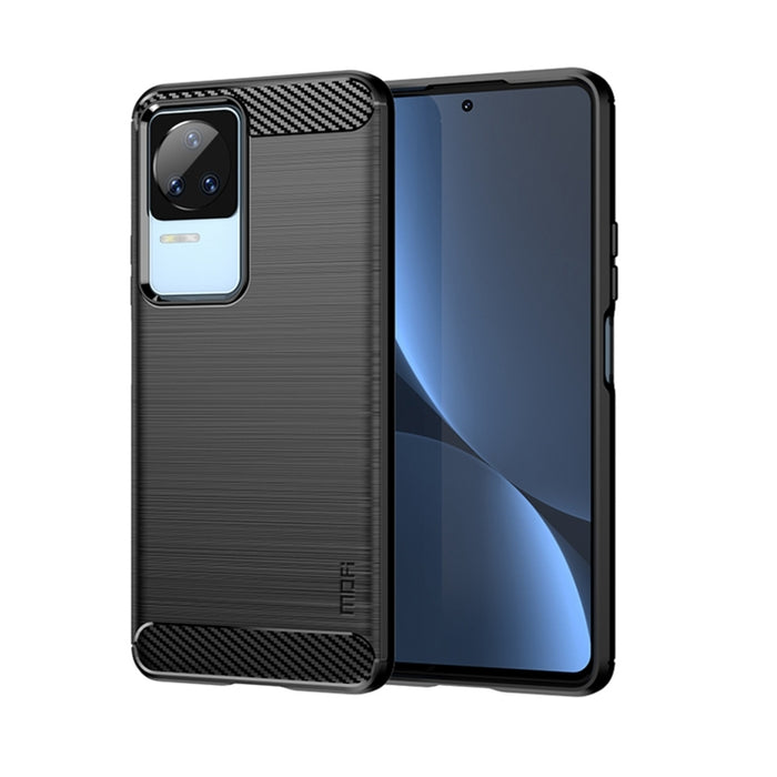 Estuche de TPU suave de fibra de carbono cepillado suave de MOFI, For Xiaomi Redmi K40S, For Xiaomi Redmi K50 / K50 Pro, For Xiaomi Redmi 10C, For Xiaomi Poco X4 Pro 5G, For Xiaomi 12 / 12X, For Xiaomi 12 Pro                                            ...
