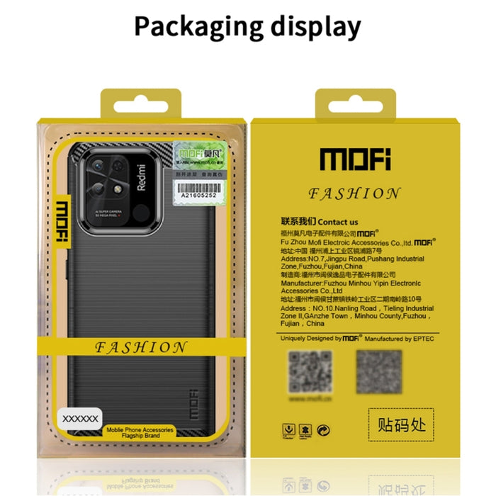 Estuche de TPU suave de fibra de carbono cepillado suave de MOFI, For Xiaomi Redmi K40S, For Xiaomi Redmi K50 / K50 Pro, For Xiaomi Redmi 10C, For Xiaomi Poco X4 Pro 5G, For Xiaomi 12 / 12X, For Xiaomi 12 Pro                                            ...