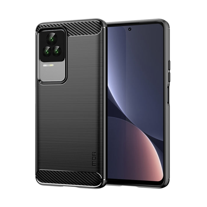 Estuche de TPU suave de fibra de carbono cepillado suave de MOFI, For Xiaomi Redmi K40S, For Xiaomi Redmi K50 / K50 Pro, For Xiaomi Redmi 10C, For Xiaomi Poco X4 Pro 5G, For Xiaomi 12 / 12X, For Xiaomi 12 Pro                                            ...
