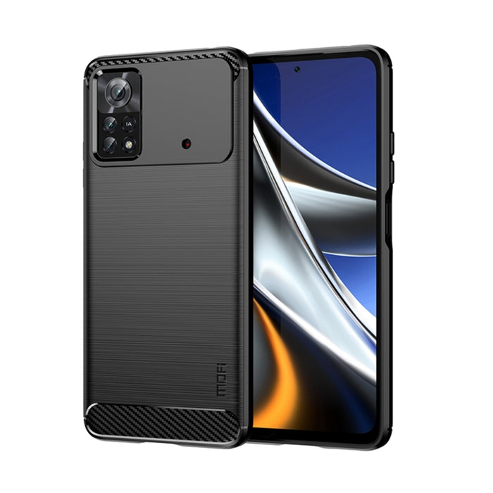 Estuche de TPU suave de fibra de carbono cepillado suave de MOFI, For Xiaomi Redmi K40S, For Xiaomi Redmi K50 / K50 Pro, For Xiaomi Redmi 10C, For Xiaomi Poco X4 Pro 5G, For Xiaomi 12 / 12X, For Xiaomi 12 Pro                                            ...