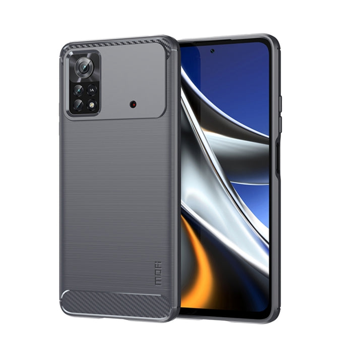 Estuche de TPU suave de fibra de carbono cepillado suave de MOFI, For Xiaomi Redmi K40S, For Xiaomi Redmi K50 / K50 Pro, For Xiaomi Redmi 10C, For Xiaomi Poco X4 Pro 5G, For Xiaomi 12 / 12X, For Xiaomi 12 Pro                                            ...