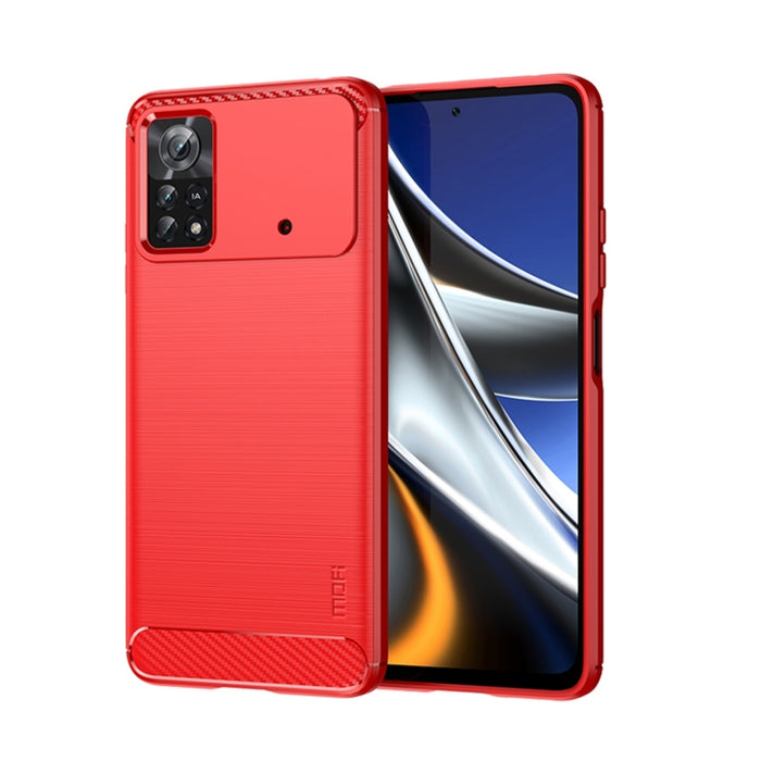 Estuche de TPU suave de fibra de carbono cepillado suave de MOFI, For Xiaomi Redmi K40S, For Xiaomi Redmi K50 / K50 Pro, For Xiaomi Redmi 10C, For Xiaomi Poco X4 Pro 5G, For Xiaomi 12 / 12X, For Xiaomi 12 Pro                                            ...
