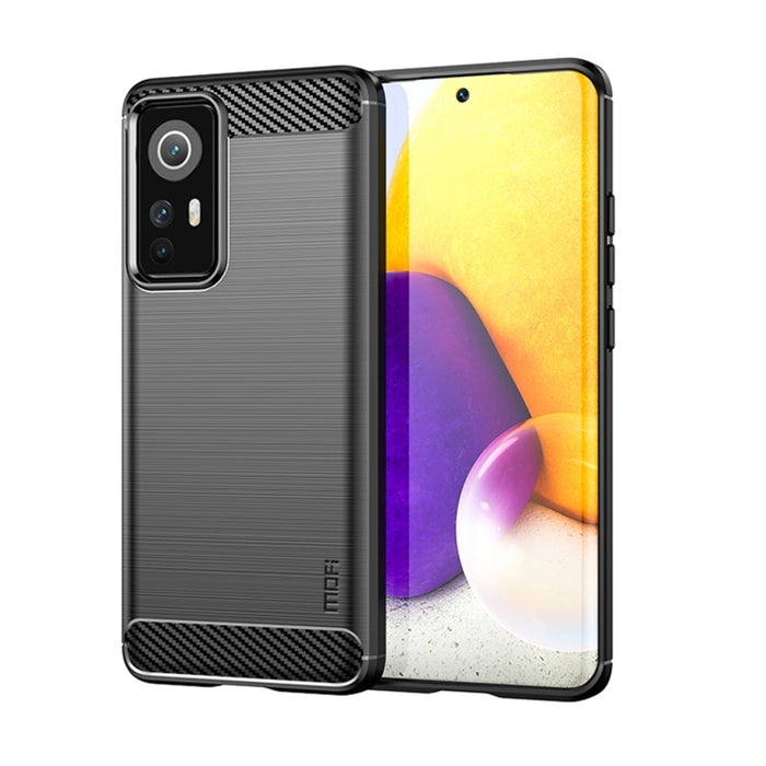 Estuche de TPU suave de fibra de carbono cepillado suave de MOFI, For Xiaomi Redmi K40S, For Xiaomi Redmi K50 / K50 Pro, For Xiaomi Redmi 10C, For Xiaomi Poco X4 Pro 5G, For Xiaomi 12 / 12X, For Xiaomi 12 Pro                                            ...