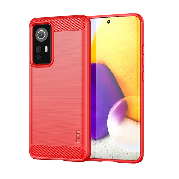 Estuche de TPU suave de fibra de carbono cepillado suave de MOFI, For Xiaomi Redmi K40S, For Xiaomi Redmi K50 / K50 Pro, For Xiaomi Redmi 10C, For Xiaomi Poco X4 Pro 5G, For Xiaomi 12 / 12X, For Xiaomi 12 Pro                                            ...
