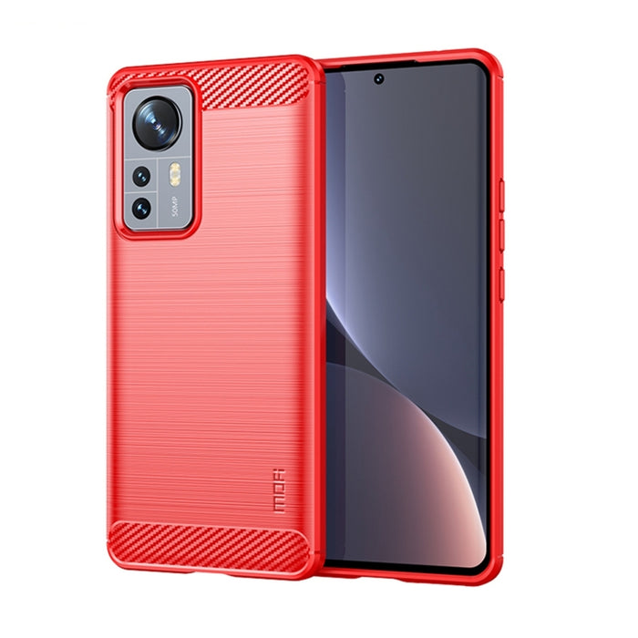 Estuche de TPU suave de fibra de carbono cepillado suave de MOFI, For Xiaomi Redmi K40S, For Xiaomi Redmi K50 / K50 Pro, For Xiaomi Redmi 10C, For Xiaomi Poco X4 Pro 5G, For Xiaomi 12 / 12X, For Xiaomi 12 Pro                                            ...