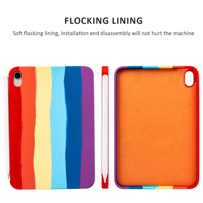 Estuche para tableta con función de lápiz magnético de silicona líquida para iPad mini 6, For iPad mini 6 / mini 2024