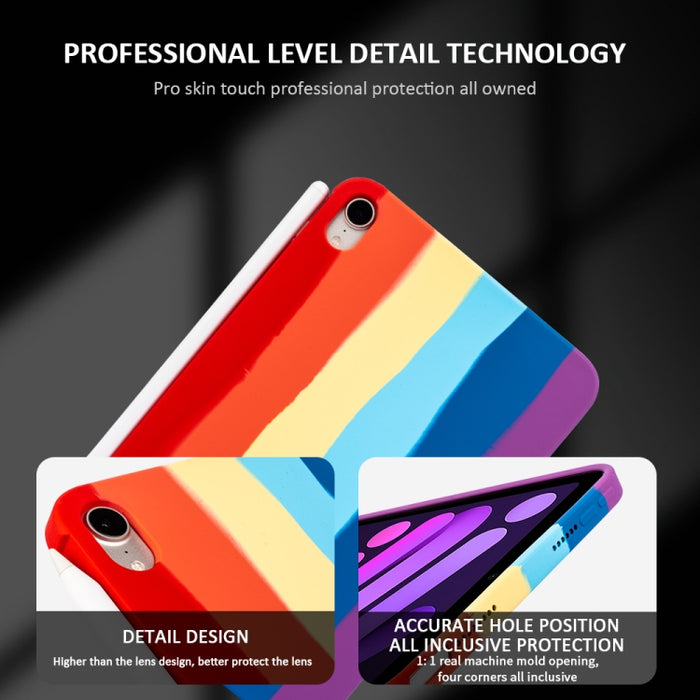 Estuche para tableta con función de lápiz magnético de silicona líquida para iPad mini 6, For iPad mini 6 / mini 2024