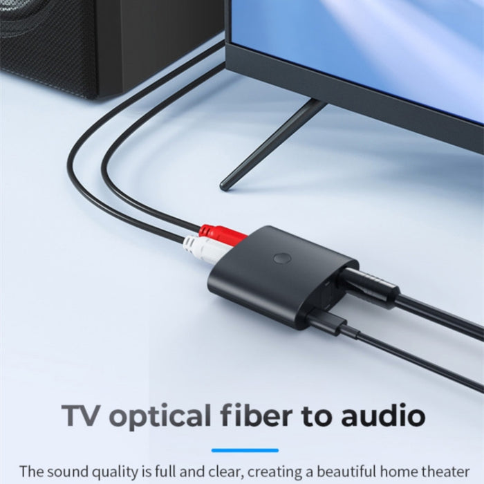 BT-B36 Bluetooth 5.1 Receptor de audio TV Fibra Coaxial Convertidor digital a analógico