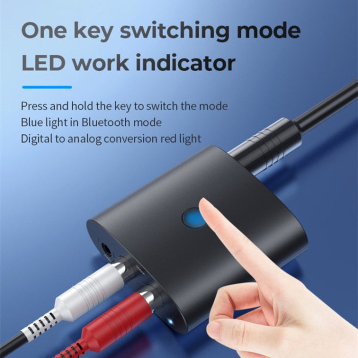 BT-B36 Bluetooth 5.1 Receptor de audio TV Fibra Coaxial Convertidor digital a analógico