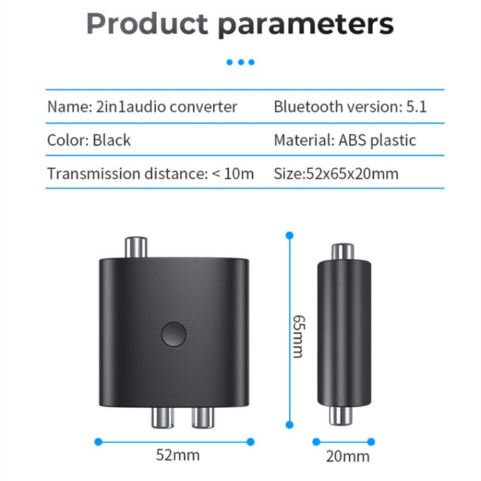 BT-B36 Bluetooth 5.1 Receptor de audio TV Fibra Coaxial Convertidor digital a analógico