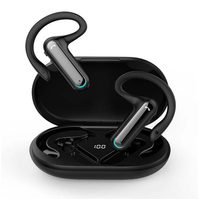 FW5 Non-in-Ear BT5.2 Wireless Sport Bone Conduction TWS Auriculares Compatible con asistente de voz, FW5 Black, FW5 Blue