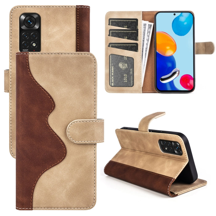 Funda de cuero para teléfono con tapa horizontal y costuras, For Xiaomi Redmi K50, For Xiaomi Redmi K50 Pro, For Xiaomi Redmi Note 11 4G Global / Note 11S, For Xiaomi Redmi Note 11 Pro 5G Global / 4G, For Xiaomi 12, For Xiaomi 12 Pro                   ...