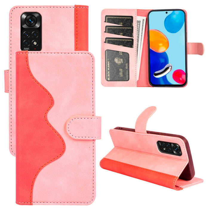 Funda de cuero para teléfono con tapa horizontal y costuras, For Xiaomi Redmi K50, For Xiaomi Redmi K50 Pro, For Xiaomi Redmi Note 11 4G Global / Note 11S, For Xiaomi Redmi Note 11 Pro 5G Global / 4G, For Xiaomi 12, For Xiaomi 12 Pro                   ...