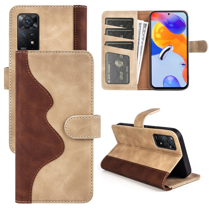 Funda de cuero para teléfono con tapa horizontal y costuras, For Xiaomi Redmi K50, For Xiaomi Redmi K50 Pro, For Xiaomi Redmi Note 11 4G Global / Note 11S, For Xiaomi Redmi Note 11 Pro 5G Global / 4G, For Xiaomi 12, For Xiaomi 12 Pro                   ...
