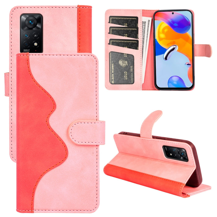 Funda de cuero para teléfono con tapa horizontal y costuras, For Xiaomi Redmi K50, For Xiaomi Redmi K50 Pro, For Xiaomi Redmi Note 11 4G Global / Note 11S, For Xiaomi Redmi Note 11 Pro 5G Global / 4G, For Xiaomi 12, For Xiaomi 12 Pro                   ...