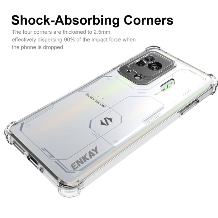 ENKAY Clear TPU Estuche para teléfono a prueba de golpes, For Xiaomi Black Shark 5 Pro, For Xiaomi 12 Lite