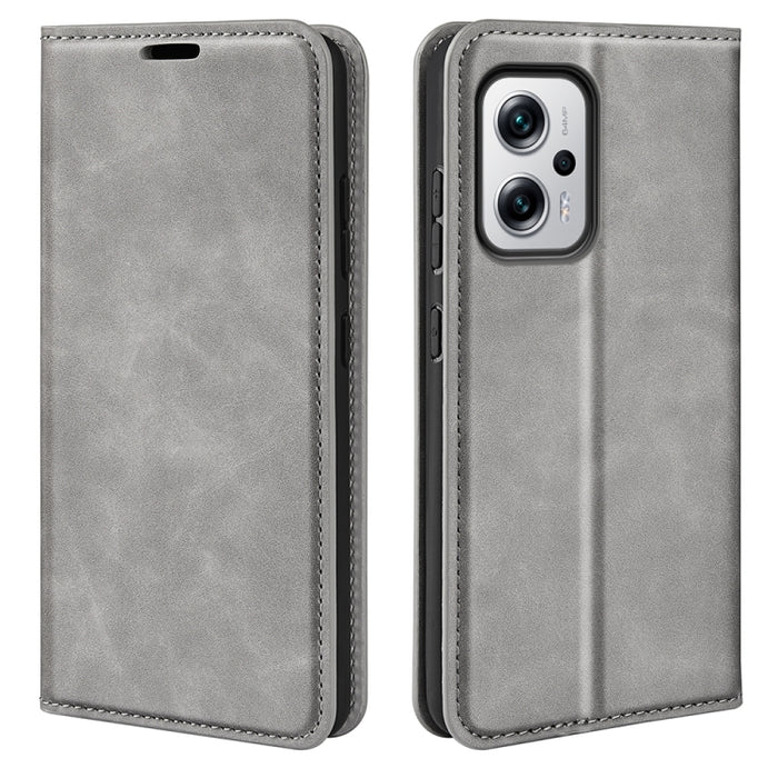 Para Xiaomi Redmi Note 11T Pro / Note 11T Pro+ Estuche para teléfono de cuero con succión magnética de piel retro, For Xiaomi Redmi Note 11T Pro