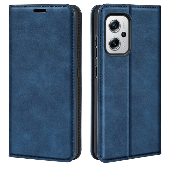Para Xiaomi Redmi Note 11T Pro / Note 11T Pro+ Estuche para teléfono de cuero con succión magnética de piel retro, For Xiaomi Redmi Note 11T Pro