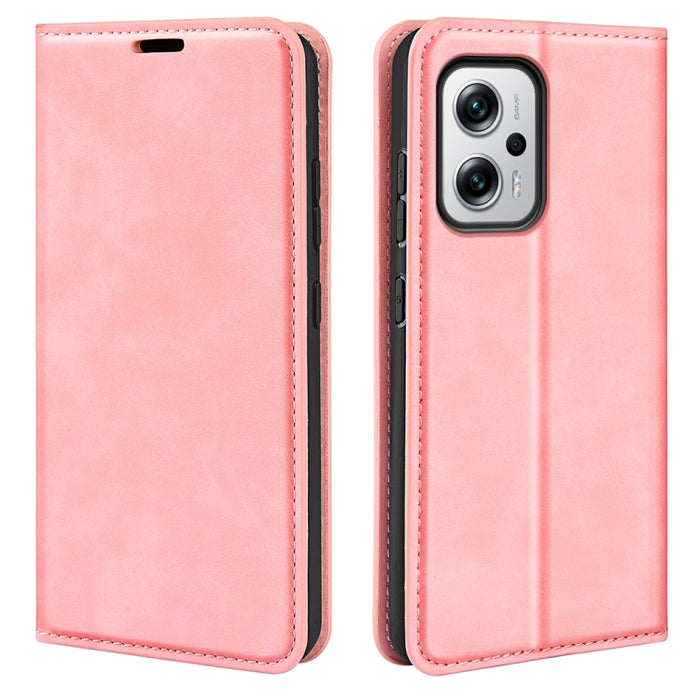 Para Xiaomi Redmi Note 11T Pro / Note 11T Pro+ Estuche para teléfono de cuero con succión magnética de piel retro, For Xiaomi Redmi Note 11T Pro