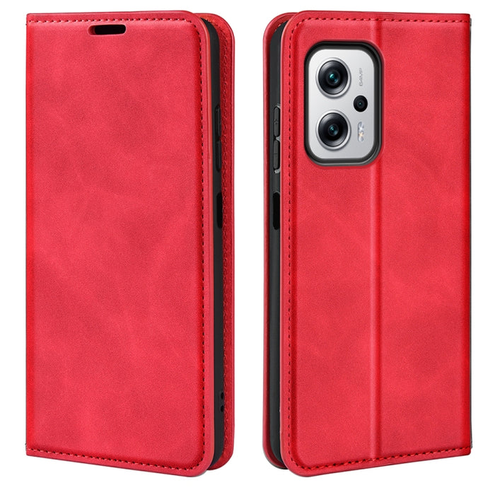 Para Xiaomi Redmi Note 11T Pro / Note 11T Pro+ Estuche para teléfono de cuero con succión magnética de piel retro, For Xiaomi Redmi Note 11T Pro