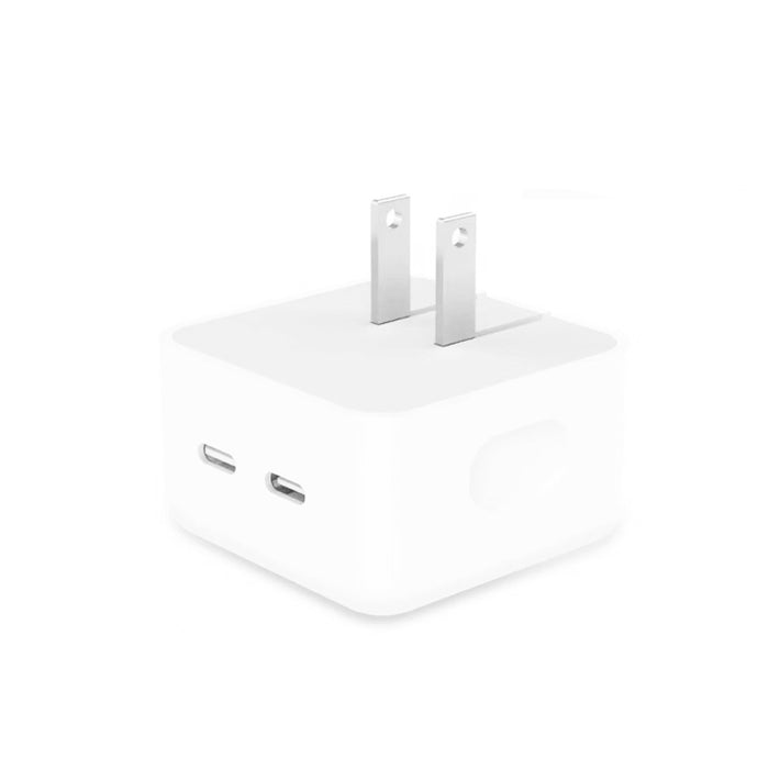 Cargador de puertos duales USB-C/Tipo-C PD 35W para iPhone/iPad Series, enchufe de EE. UU.