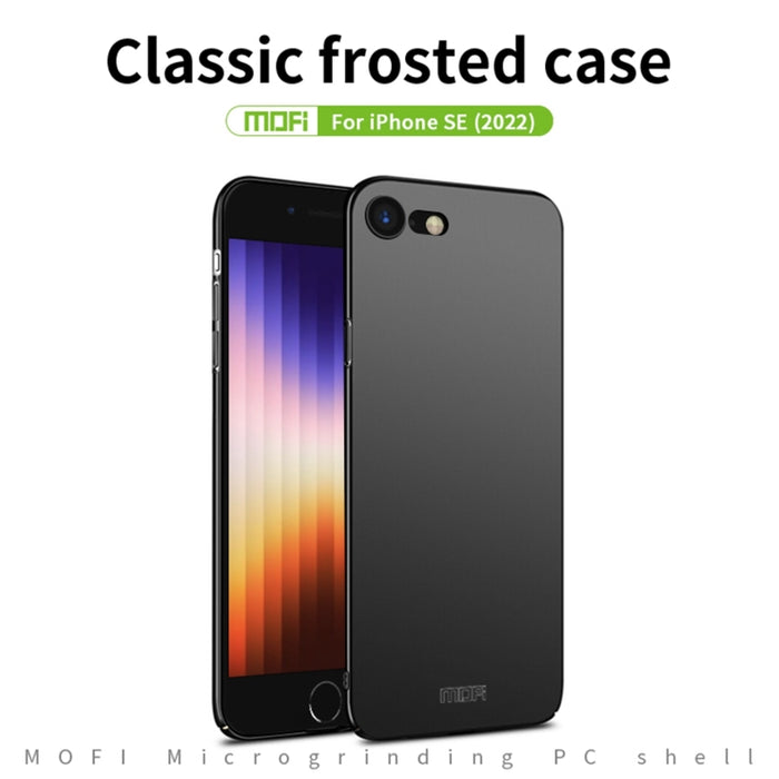 Estuche rígido ultrafino MOFI Frosted PC, For iPhone SE 2022 / 2020