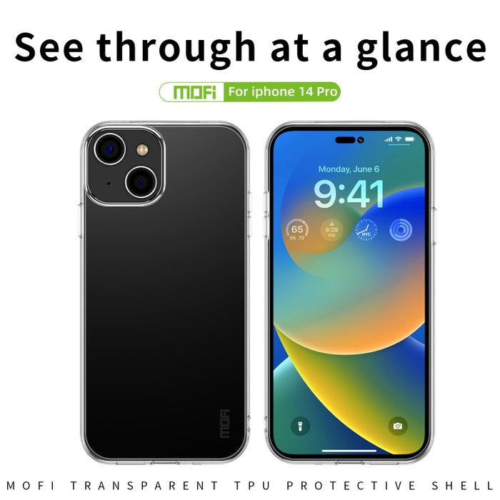 Funda de teléfono de TPU ultrafina de la serie Ming de MOFI, For iPhone 14, For iPhone 14 Pro, For iPhone 14 Plus, For iPhone 14 Pro Max, For iPhone 13 mini, For iPhone 13, For iPhone 13 Pro, For iPhone 13 Pro Max