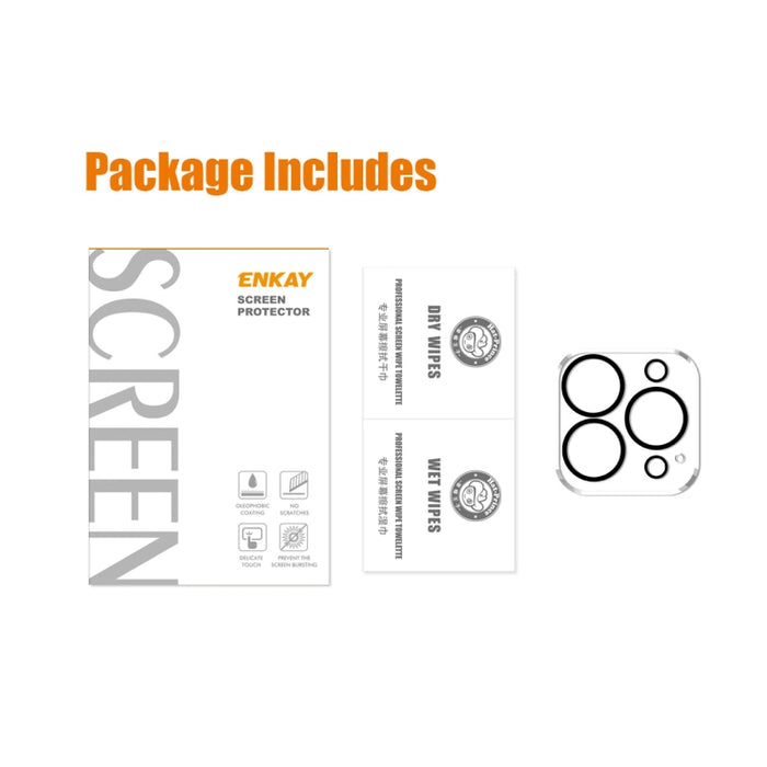 ENKAY Hat-Prince 9H Lente de cámara trasera Película de vidrio templado para iPhone 14 Pro / 14 Pro Max, For iPhone 14 Pro / 14 Pro Max(1 PC), For iPhone 14 Pro / 14 Pro Max(2 PCS)