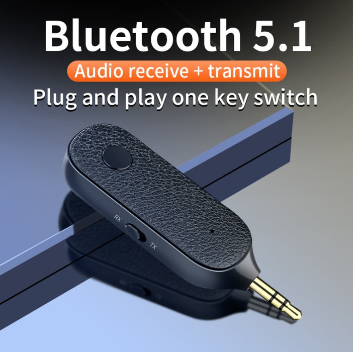 T06 2 en 1 Receptor Bluetooth 5.1 para automóvil Transmisor de audio de 3,5 mm