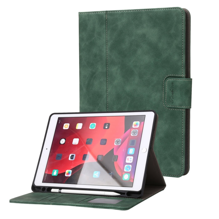 Funda de cuero con tapa horizontal para tableta con textura de piel de becerro, For iPad 10.2 2019 / 2020 / 2021, For iPad Air 3 10.5 / Pro 10.5