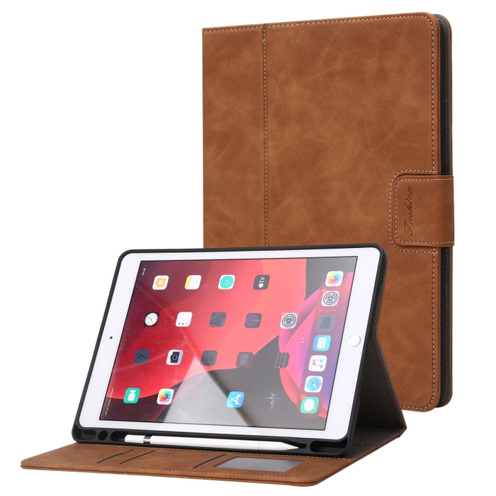 Funda de cuero con tapa horizontal para tableta con textura de piel de becerro, For iPad 10.2 2019 / 2020 / 2021, For iPad Air 3 10.5 / Pro 10.5