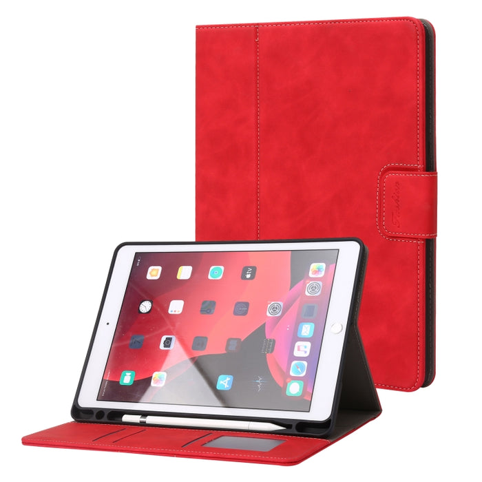 Funda de cuero con tapa horizontal para tableta con textura de piel de becerro, For iPad 10.2 2019 / 2020 / 2021, For iPad Air 3 10.5 / Pro 10.5