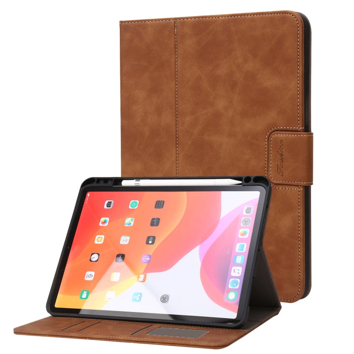 Funda de cuero con tapa horizontal para tableta con textura de piel de becerro, For iPad Air 2022 / 2020 10.9, For iPad Pro 11 2018 / 2020 / 2021