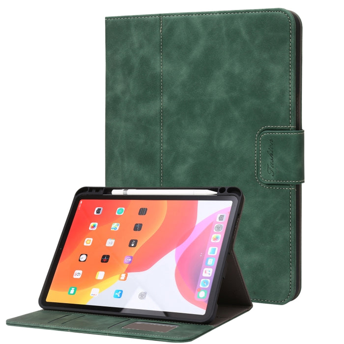 Funda de cuero con tapa horizontal para tableta con textura de piel de becerro, For iPad Air 2022 / 2020 10.9, For iPad Pro 11 2018 / 2020 / 2021