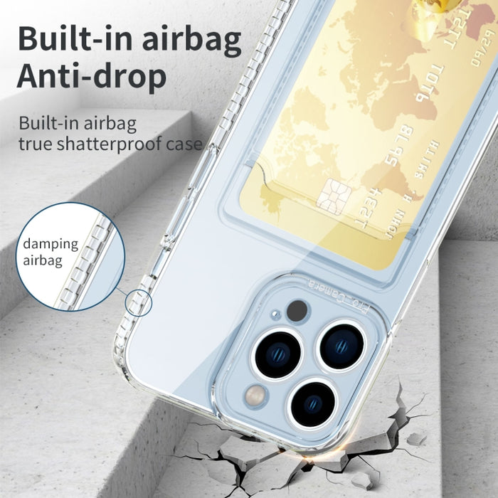 Bolsa de tarjeta Funda de teléfono de TPU transparente, For iPhone 14, For iPhone 14 14 Max, For iPhone 14 Pro, For iPhone 14 Pro Max