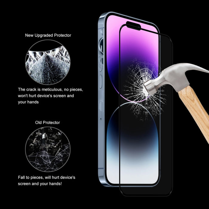 ENKAY Full Glue 0.26mm 9H 2.5D Vidrio templado Película completa para iPhone 14 Pro Max, For iPhone 14 Pro Max (1 PC), For iPhone 14 Pro Max (2 PCS), For iPhone 14 Pro Max (5 PCS), For iPhone 14 Pro Max (10 PCS)