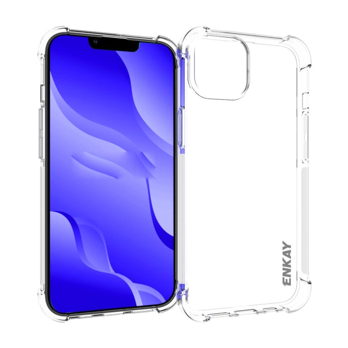 ENKAY Clear TPU Estuche para teléfono a prueba de golpes, For iPhone 14, For iPhone 14 Plus, For iPhone 14 Pro, For iPhone 14 Pro Max