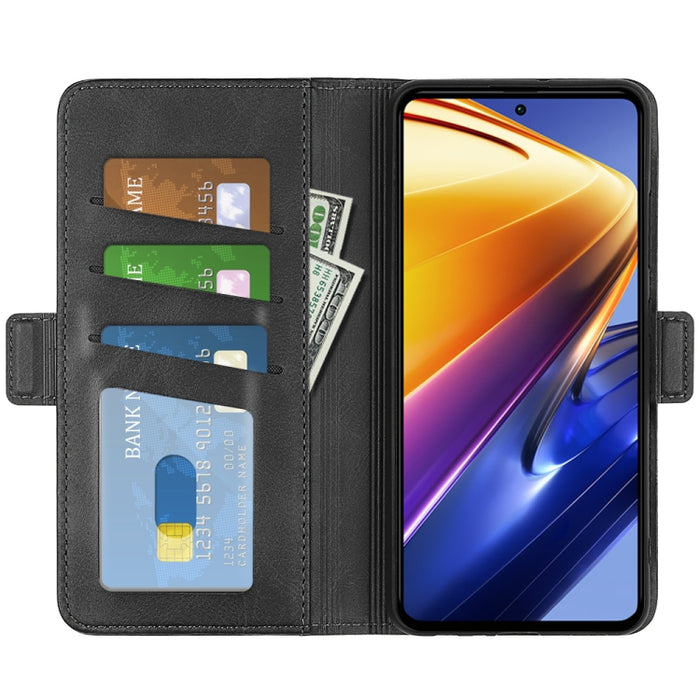 Para Xiaomi Poco F4 GT Funda de cuero con tapa y hebilla magnética de doble cara, For Xiaomi Poco F4 GT