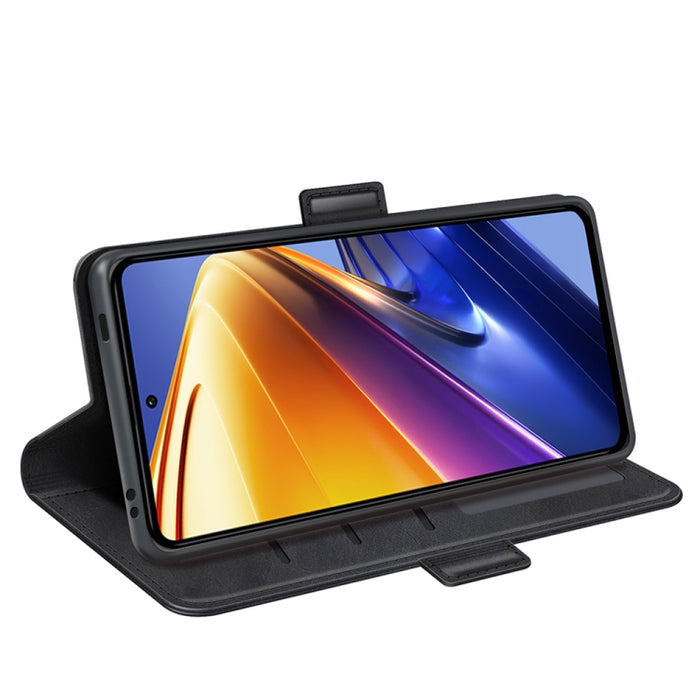 Para Xiaomi Poco F4 GT Funda de cuero con tapa y hebilla magnética de doble cara, For Xiaomi Poco F4 GT
