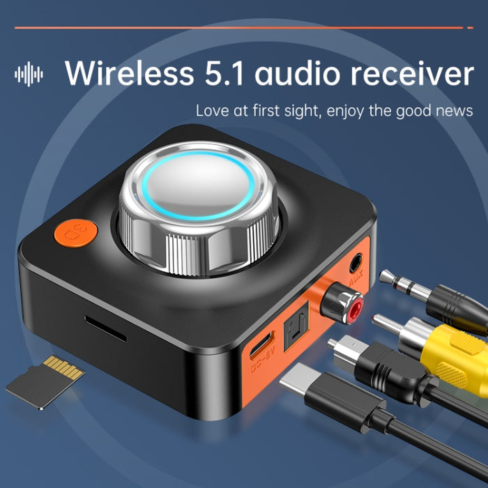 Receptor de audio C39HD Bluetooth 5.1 La salida de fibra coaxial AUX admite reproducción TF