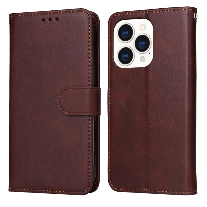 Estuche para teléfono de cuero con textura de becerro JSM para iPhone 14 Pro, For iPhone 14 Pro