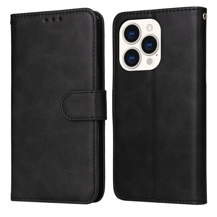 Estuche para teléfono de cuero con textura de becerro JSM para iPhone 14 Pro, For iPhone 14 Pro