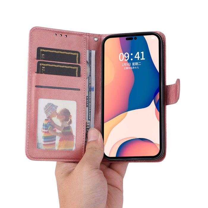 Funda de teléfono de cuero con textura de becerro JSM para iPhone 14 Pro Max, For iPhone 14 Pro Max