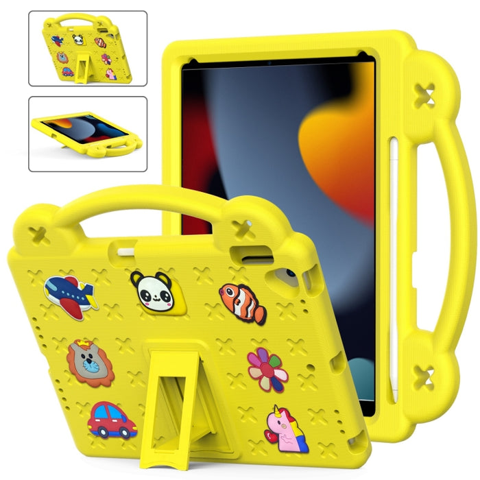 Funda para tableta a prueba de golpes EVA con soporte para niños, For iPad 10.2 2021 / 2020 / 2019, For iPad Air 2019 10.5 / Pro 10.5 2017