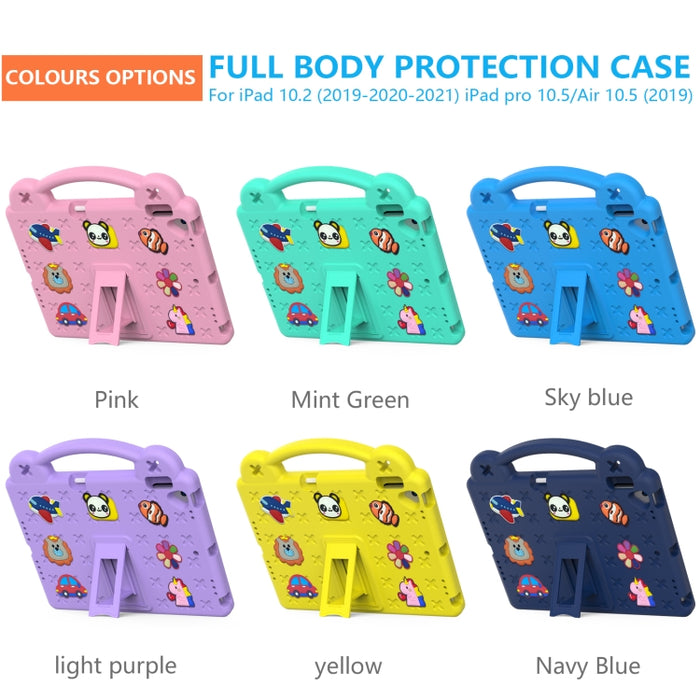 Funda para tableta a prueba de golpes EVA con soporte para niños, For iPad 10.2 2021 / 2020 / 2019, For iPad Air 2019 10.5 / Pro 10.5 2017